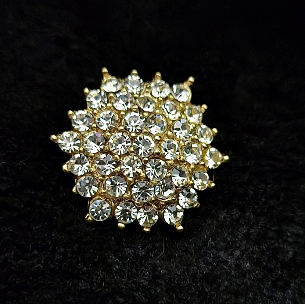 Goldtone Crystal Pendant -Unbranded Vintage Possibly Avon But No Markings
